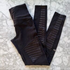 Black moto style leggings - Alo Yoga